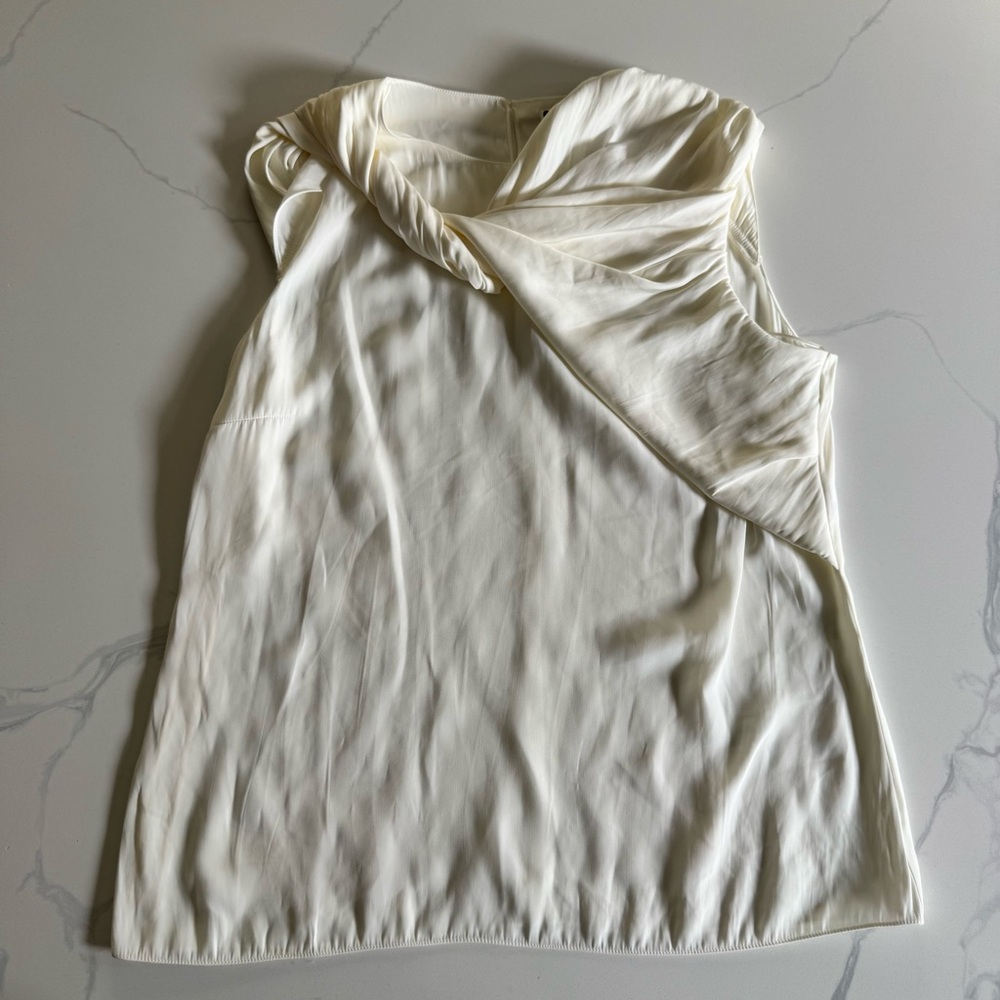 SOLD Lanvin - Draped Grecian-Style Sleeveless Blouse -  EU 42 - US 6/8